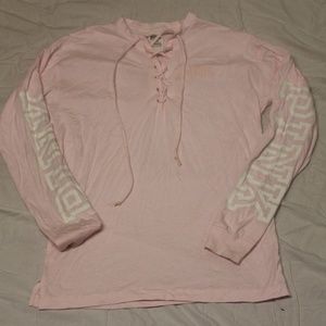 Lace-Up Victoria's Secret PINK Pullover Hoodie